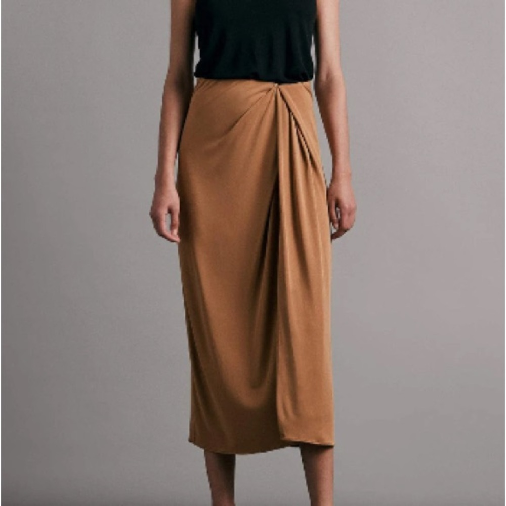Rag & Bone Christy midi skirt with front pleats and slit